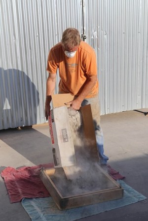 Ash deposit into screen
