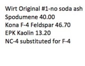 Wirt Original 1-no soda ash